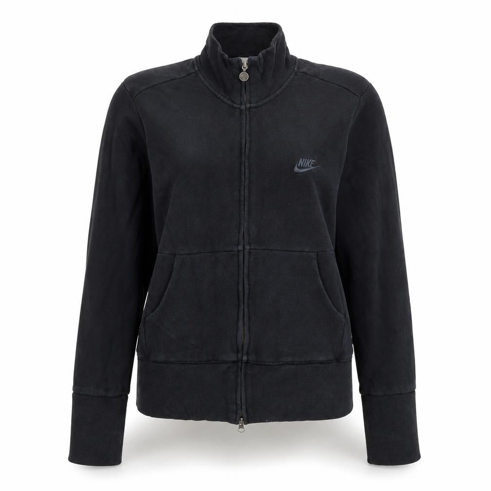 Front view of Nike Women's Black XL Track Jacket Full Zip Lightweight Activewear
