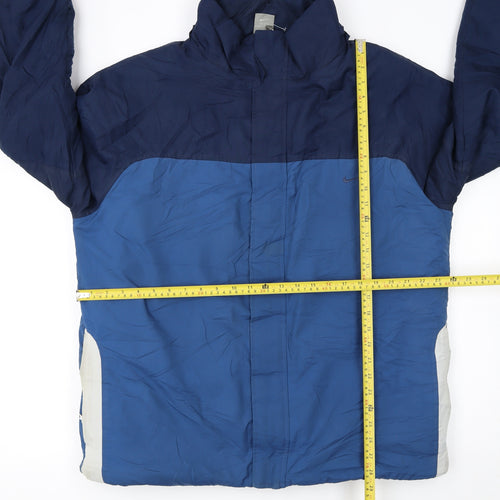Nike Men Blue Navy Windbreaker Jacket Size M Waterproof Nylon