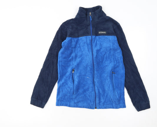 Columbia Boys Blue Fleece Full Zip Outdoor Jacket Size L