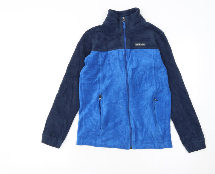 Columbia Boys Blue Fleece Full Zip Outdoor Jacket Size L