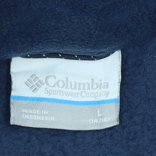 Columbia Boys Blue Fleece Full Zip Outdoor Jacket Size L