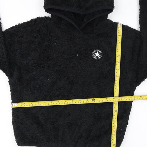 Converse Girls Black Fleece Pullover Hoodie XL 13-15 Years