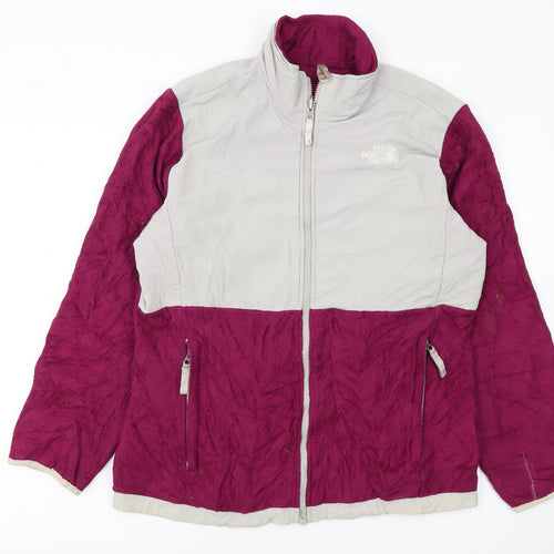 The North Face Girls Purple Fleece Jacket XL Full Zip Outdoor Style