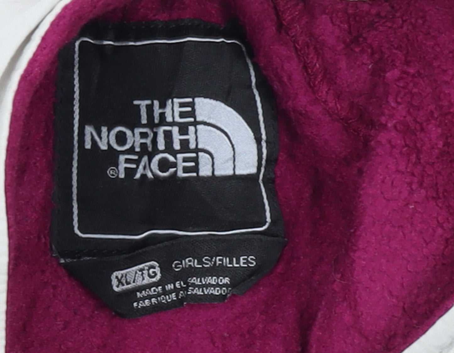 The North Face Girls Purple Fleece Jacket XL Full Zip Outdoor Style