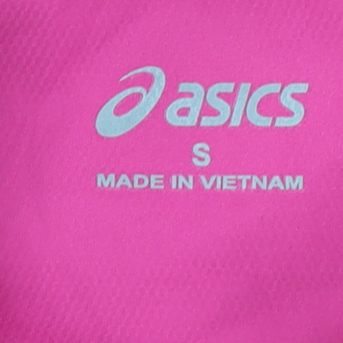 Asics Womens Pink Windbreaker Jacket S Lightweight Running Reflective