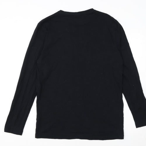 Ellesse Men's Black Long Sleeve Crew Neck T-Shirt Size S