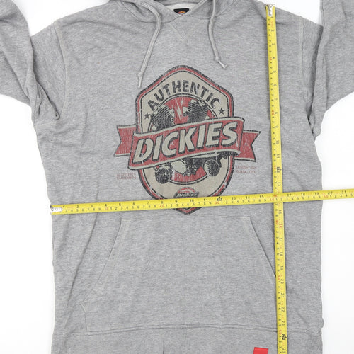Dickies Women's Grey Pullover Hoodie Medium Authentic Logo Graphic