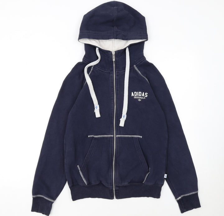 Adidas Originals Womens Navy Full Zip Hoodie Size 12