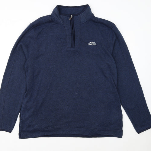 Weird Fish Men's Blue XL 1/4 Zip Fleece Pullover Sweatshirt