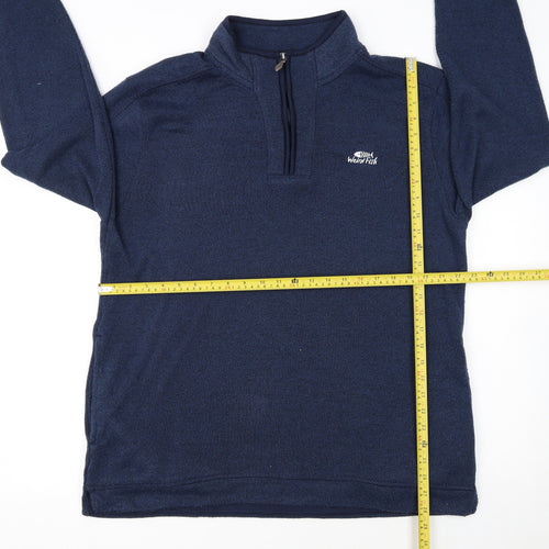 Weird Fish Men's Blue XL 1/4 Zip Fleece Pullover Sweatshirt