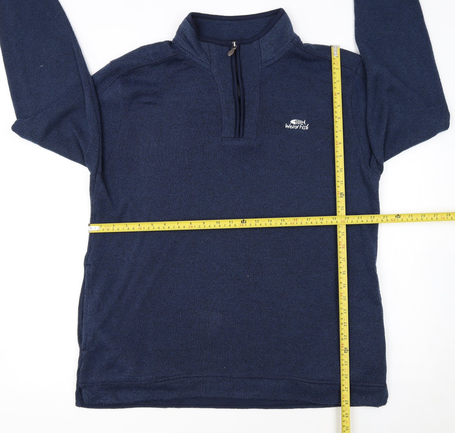 Weird Fish Men's Blue XL 1/4 Zip Fleece Pullover Sweatshirt