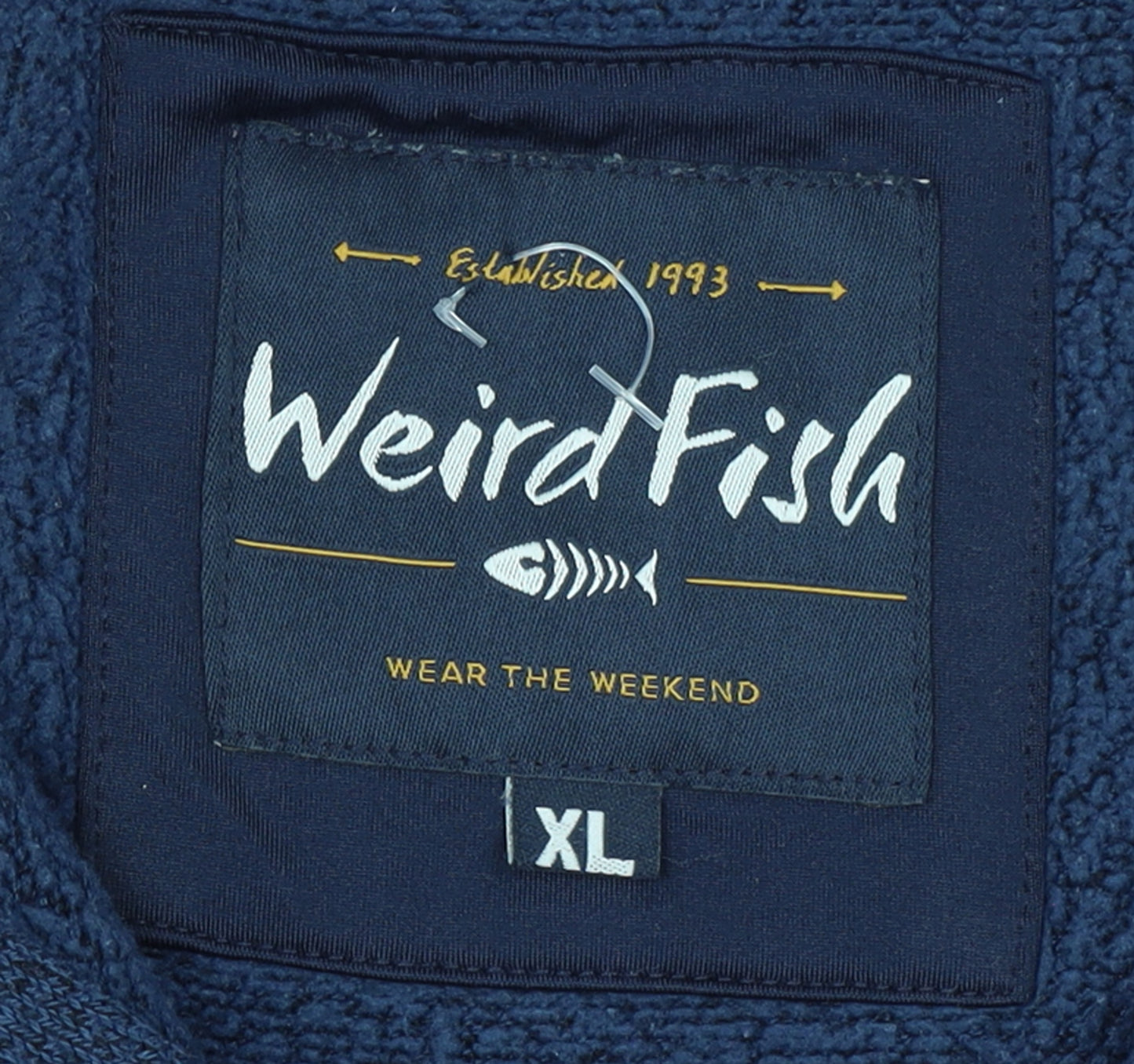 Weird Fish Men's Blue XL 1/4 Zip Fleece Pullover Sweatshirt