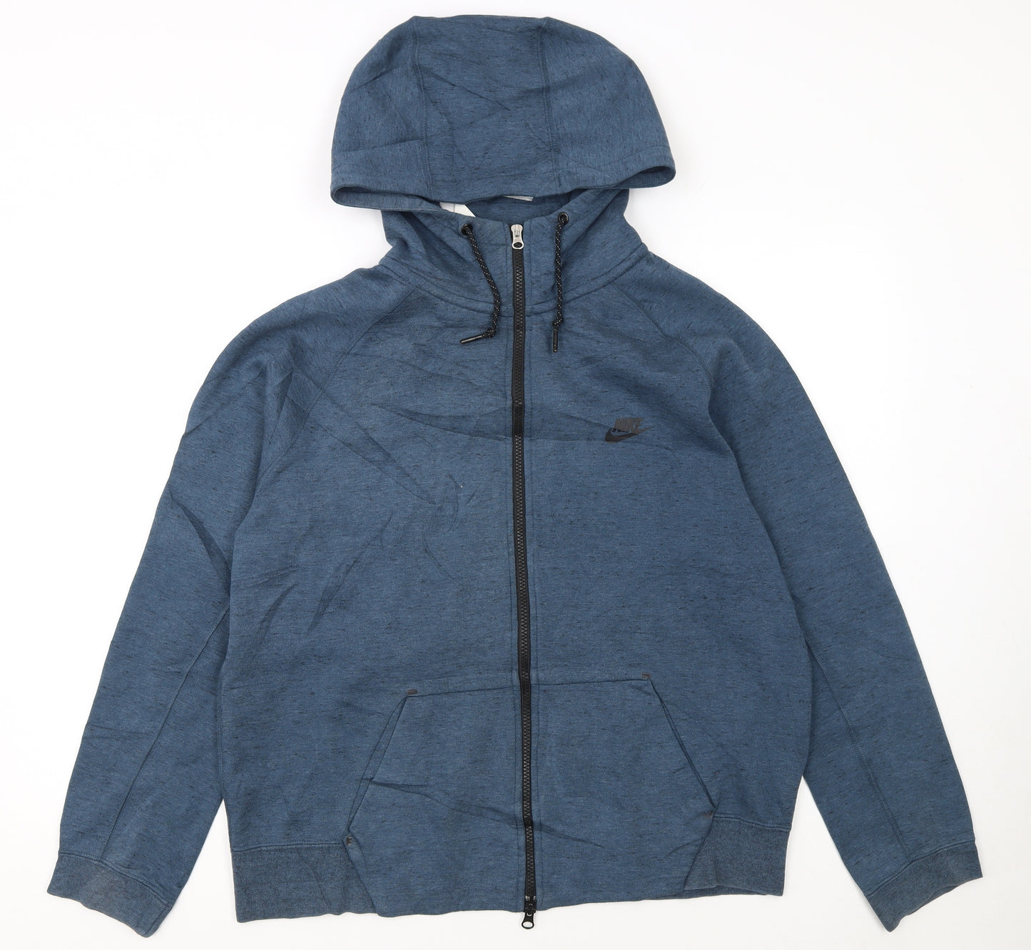 Nike Men's Blue Full Zip Hoodie L Regular Fit Lightweight Jacket