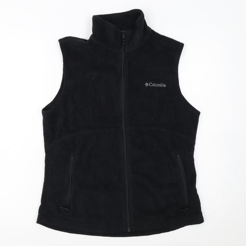 Columbia Women's Black Fleece Zip Waistcoat Gilet M Regular