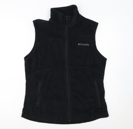 Columbia Women's Black Fleece Zip Waistcoat Gilet M Regular