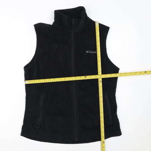 Columbia Women's Black Fleece Zip Waistcoat Gilet M Regular