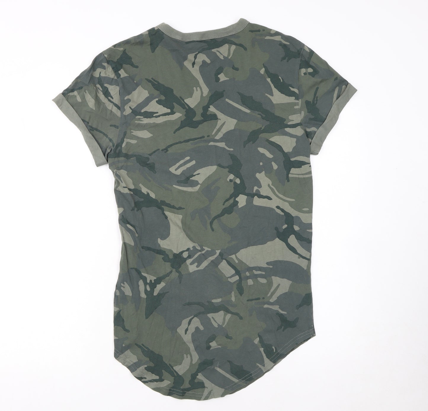 G-Star RAW Women's Green Camouflage T-Shirt XS Short Sleeve