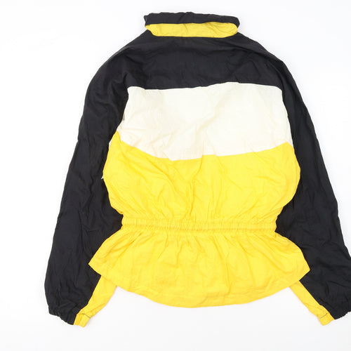 Wilson Womens Yellow Black Colourblock Nylon Windbreaker Jacket S