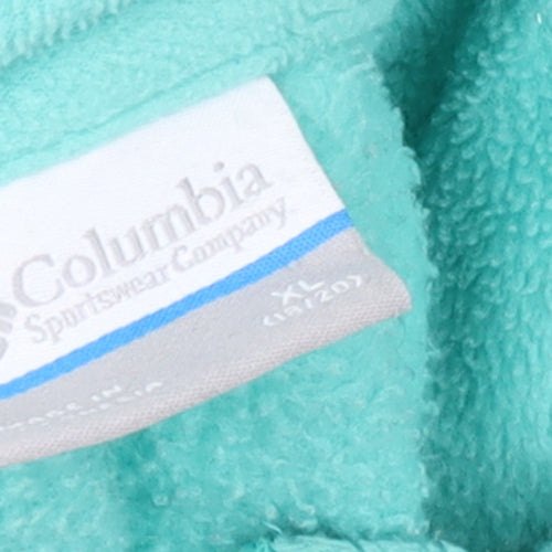 Columbia Girls Blue Fleece Full Zip Jacket XL Lightweight Outdoor