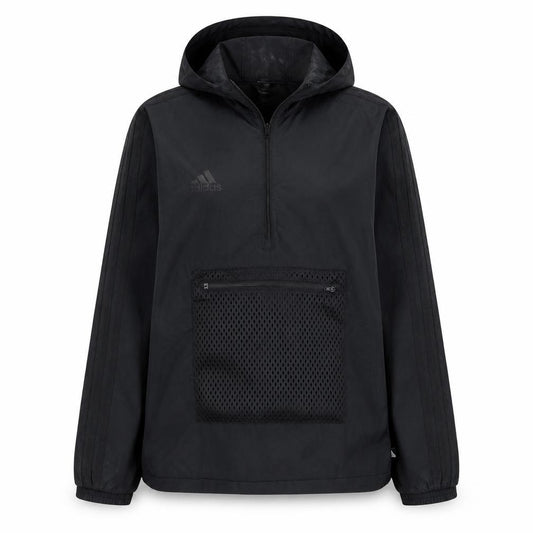 Adidas Womens Black Size 12 Windbreaker Hooded Active Jacket