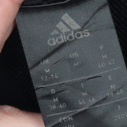 Adidas Womens Black Size 12 Windbreaker Hooded Active Jacket