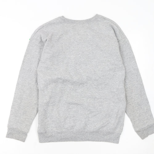Hanes Unisex Kids Grey Lakers Pullover Sweatshirt L Fleece Sports Style