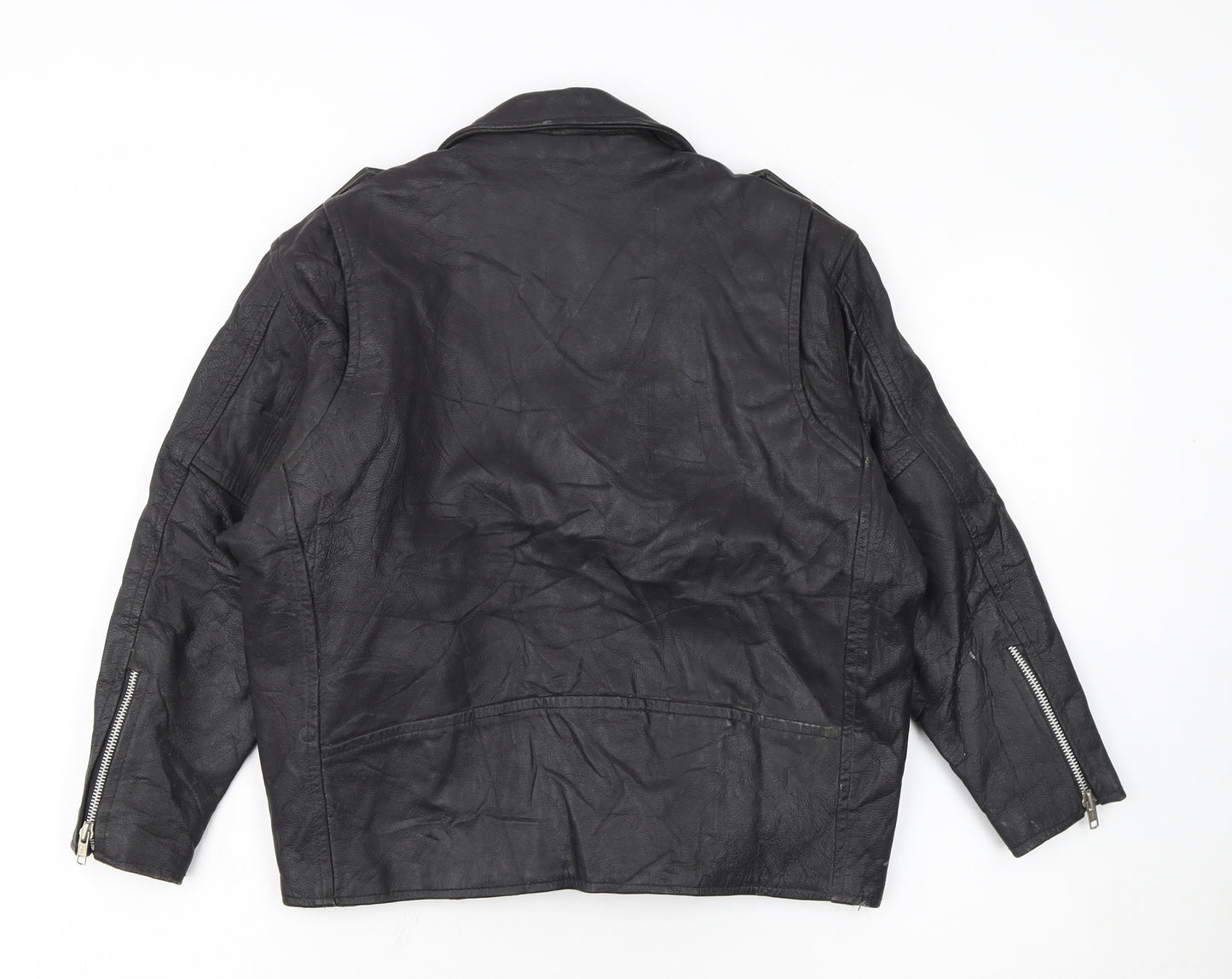 Velocity Women’s Black Genuine Leather Biker Jacket XXL