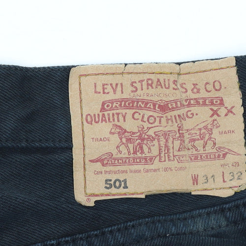 Levi's 501 Men's Blue Denim Straight Jeans W31 L32 Classic Fit