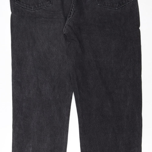 Wrangler Mens Black Straight Leg Denim Jeans 38x34 Vintage Regular Fit