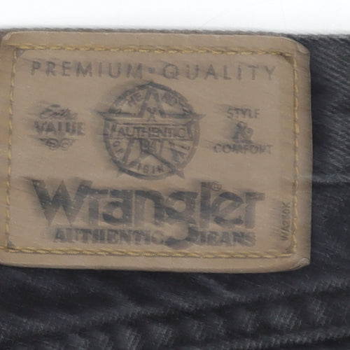 Wrangler Mens Black Straight Leg Denim Jeans 38x34 Vintage Regular Fit
