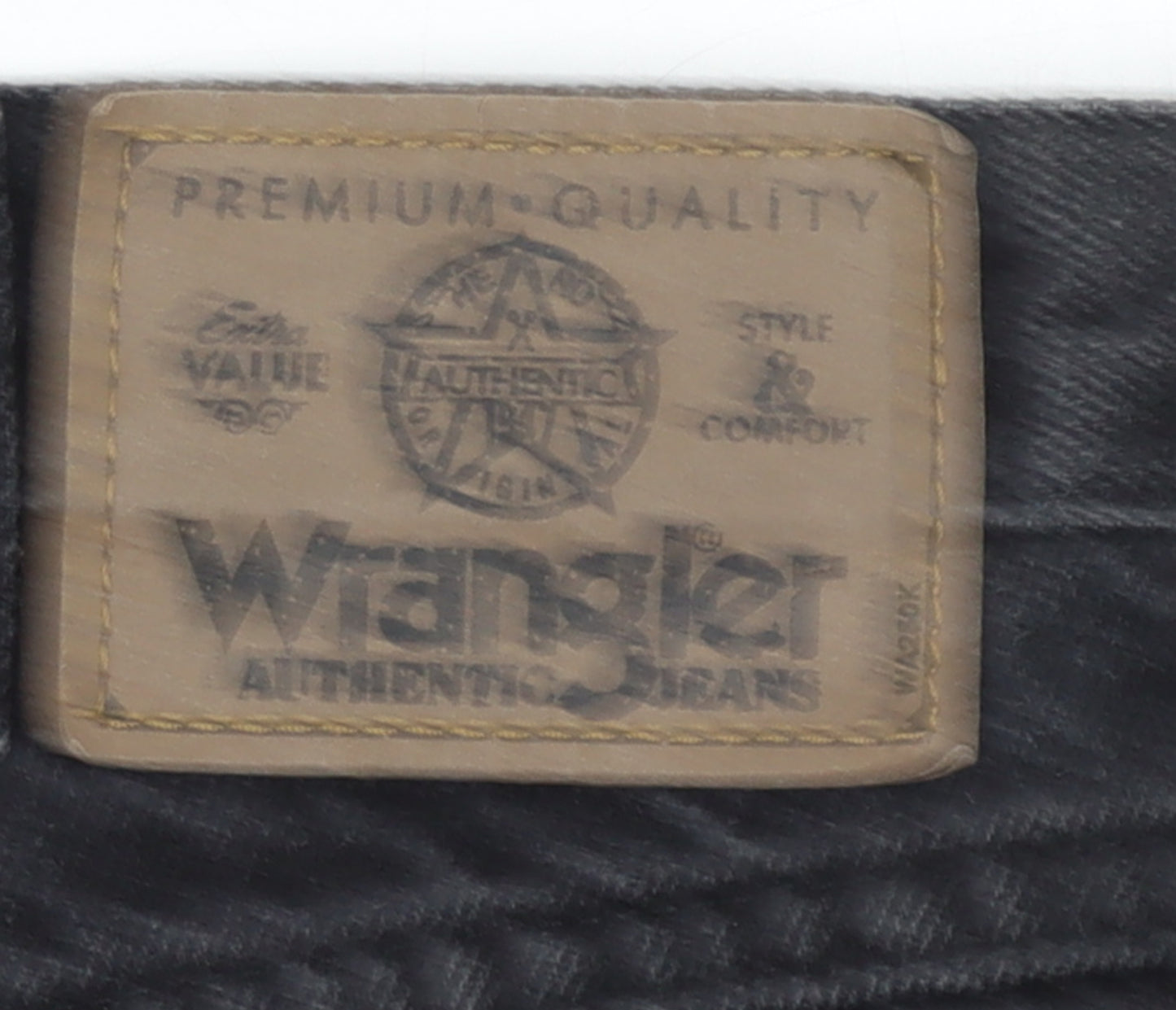 Wrangler Mens Black Straight Leg Denim Jeans 38x34 Vintage Regular Fit