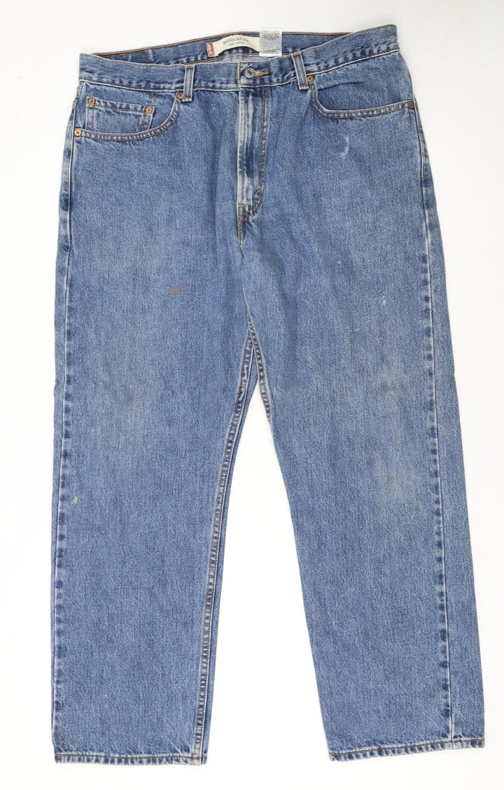 Levi's Men's Blue 505 Regular Fit Straight Leg Jeans 38W 30L