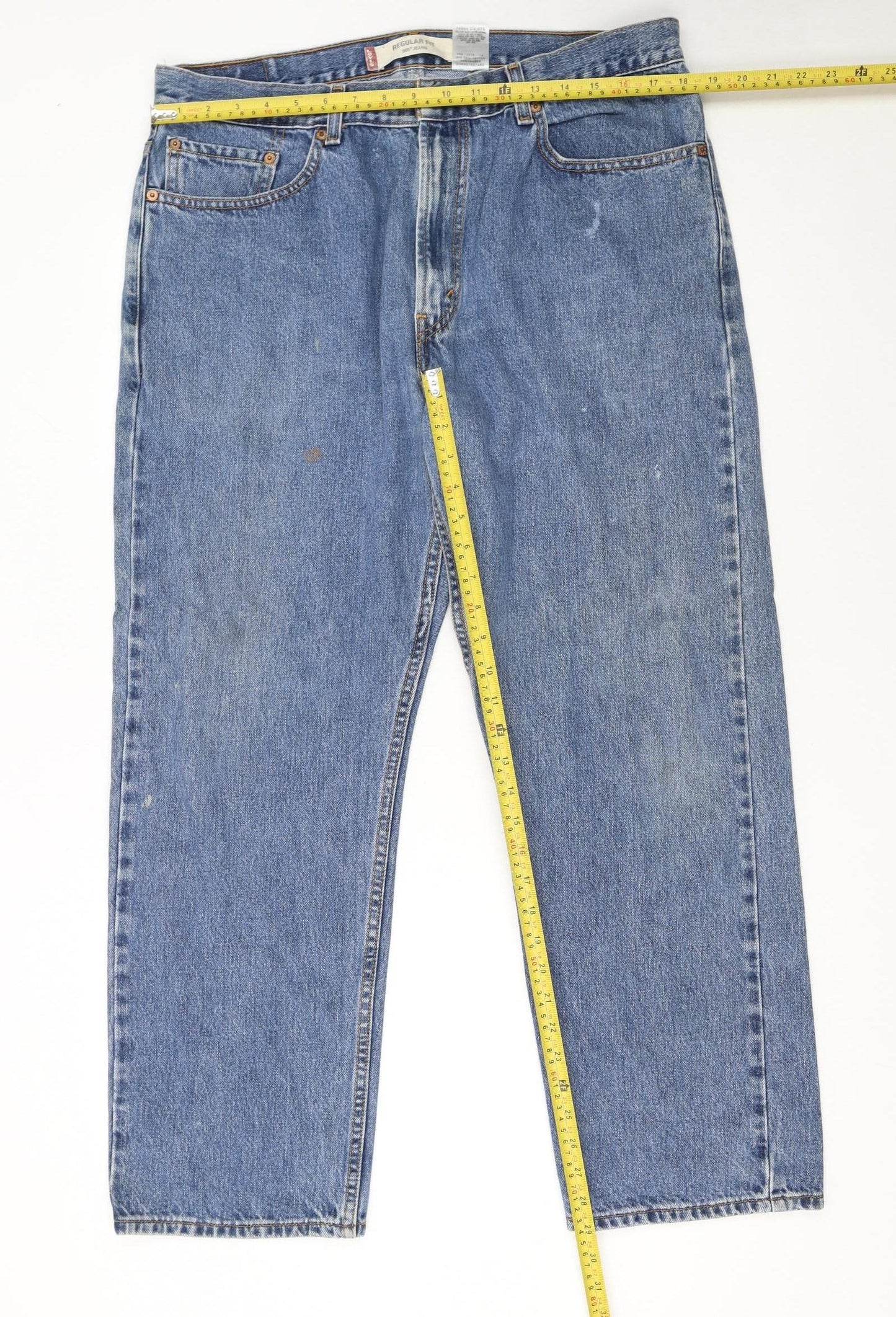 Levi's Men's Blue 505 Regular Fit Straight Leg Jeans 38W 30L