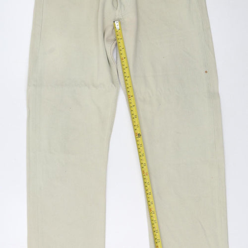 Levi's Men's Beige 501 Straight Jeans W32 L32 Classic Denim