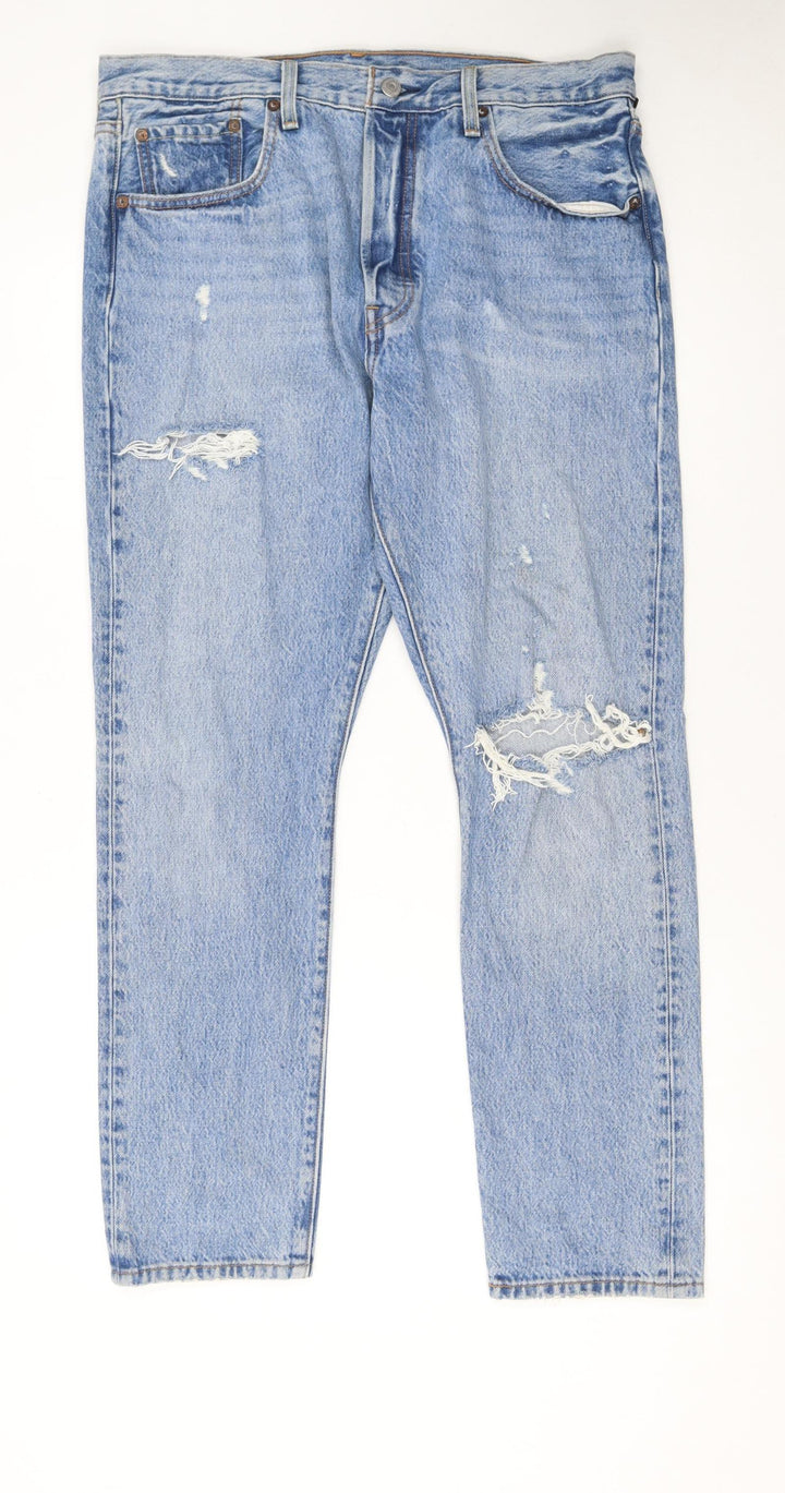 Levi’s 501 S Women Blue Distressed Straight Denim Jeans W32 L28