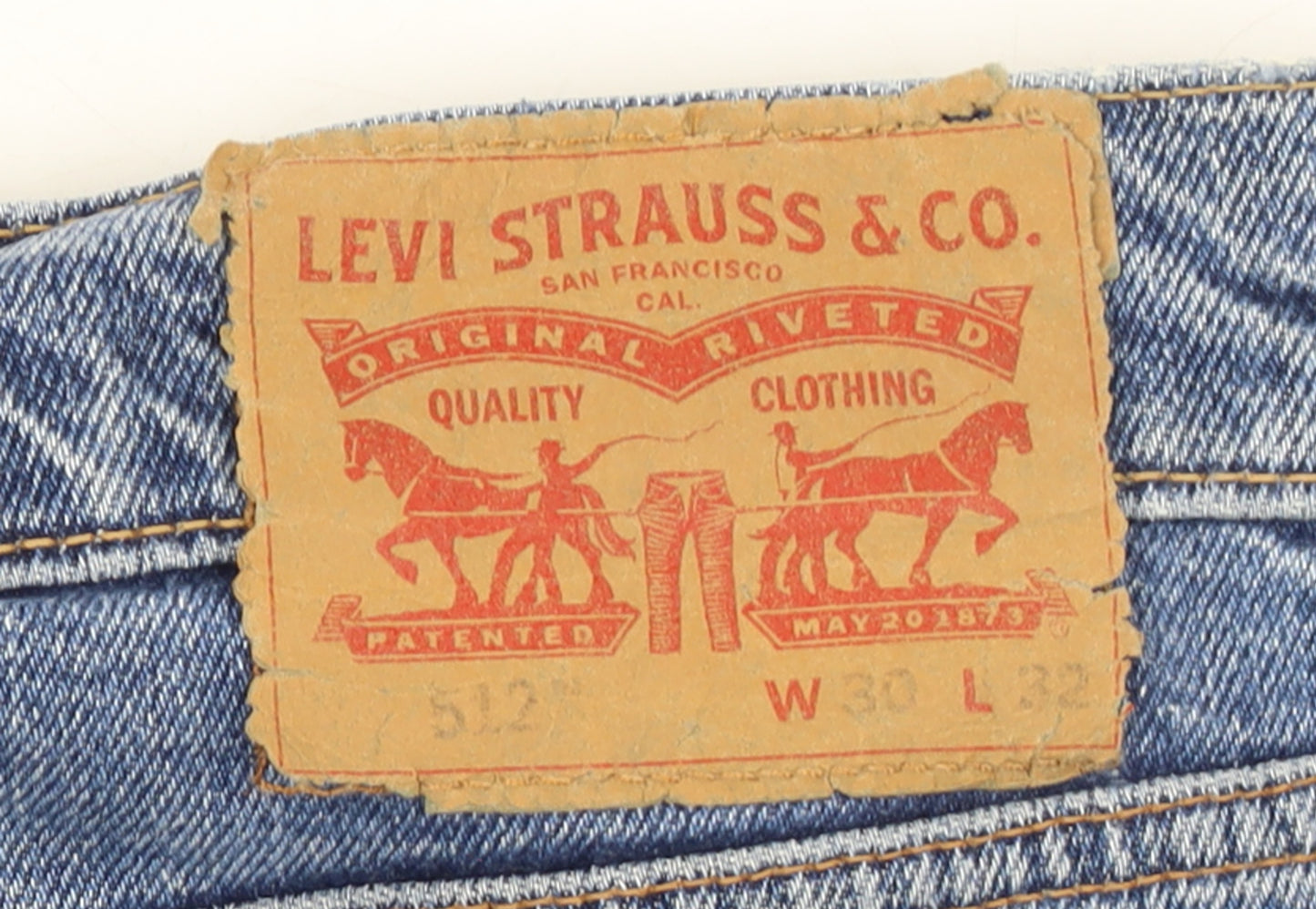 Levi's Women's Blue 512 Straight Leg Mid Rise Jeans W30 L32