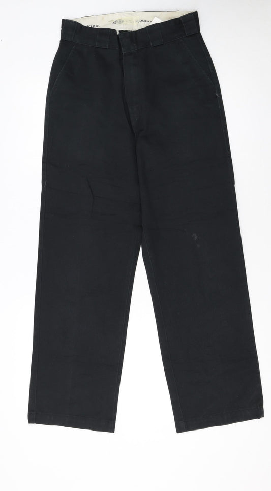 Dickies Women Black 26 Regular Chino Workwear Trousers