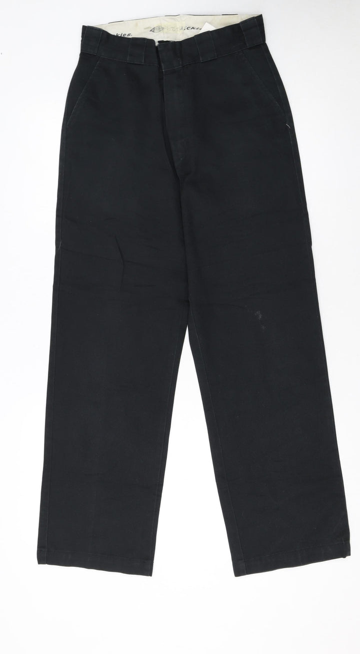 Dickies Women Black 26 Regular Chino Workwear Trousers