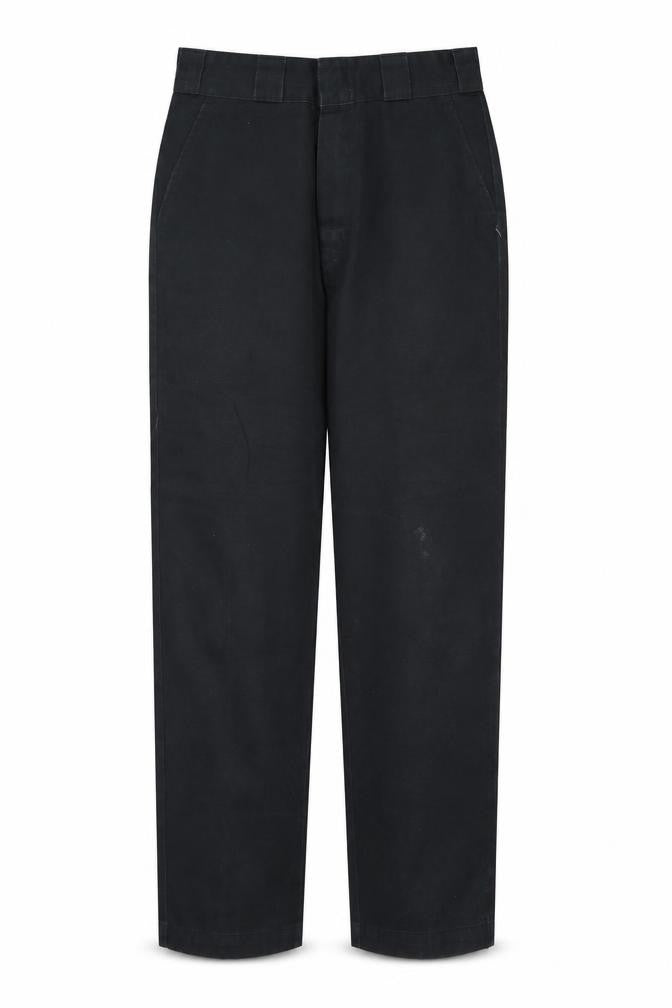 Front view of Dickies Women Black 26 Regular Chino Workwear Trousers