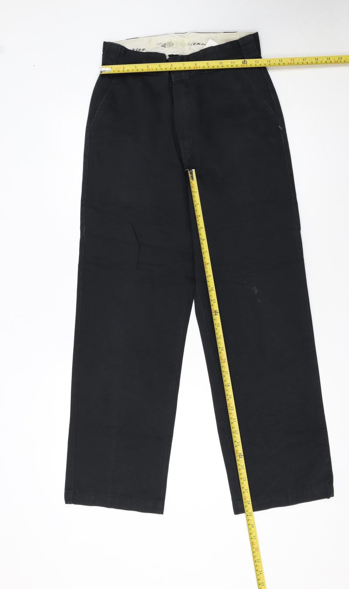 Dickies Women Black 26 Regular Chino Workwear Trousers
