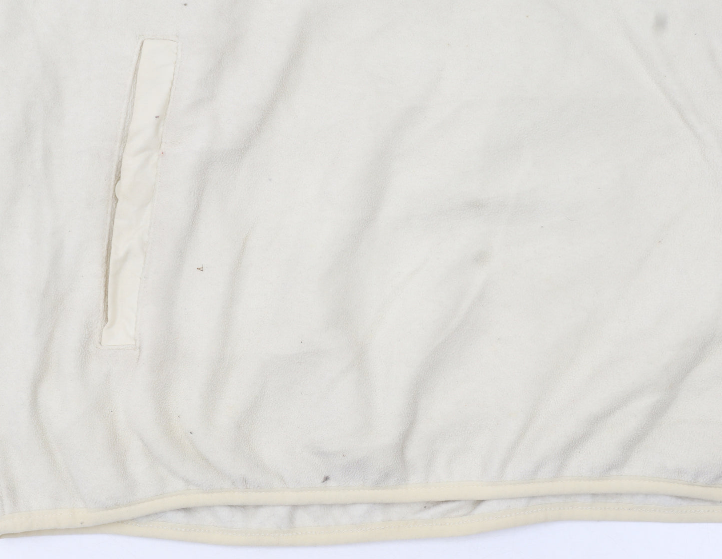 Columbia Men's Beige Grey Fleece Snap Henley Sweatshirt L