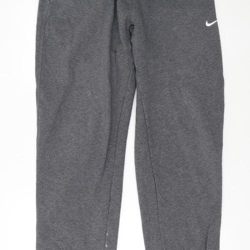 Nike Men's Grey Fleece Sweatpants M Regular Fit Athletic Trousers
