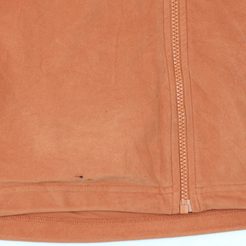 Adidas Men's Orange Black Track Jacket Size L Fleece Sportswear