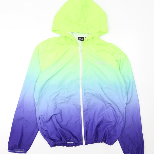 Fila Women’s Multicoloured XL Lightweight Hooded Windbreaker Jacket