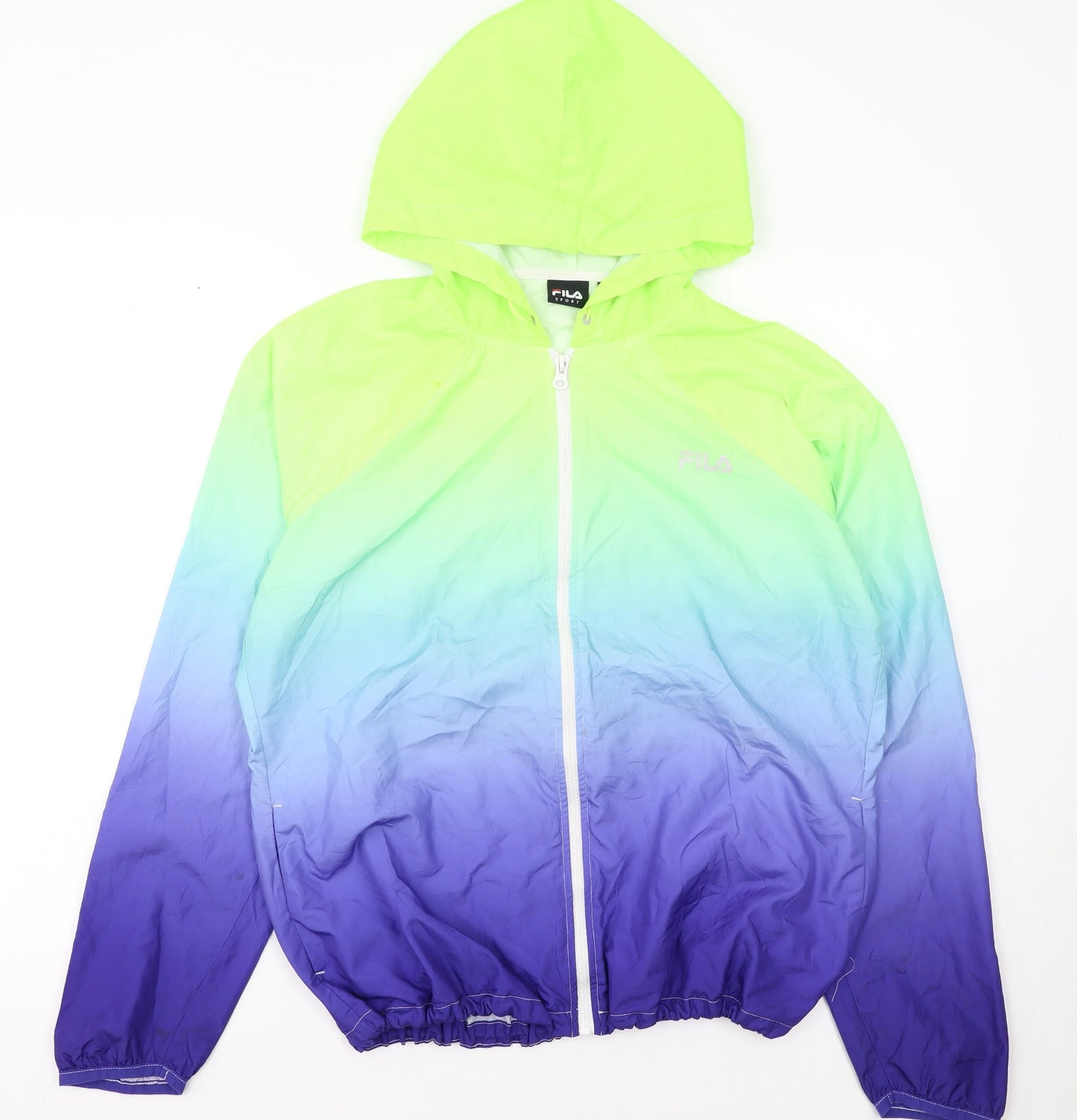 Fila Women’s Multicoloured XL Lightweight Hooded Windbreaker Jacket