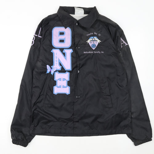 Augusta Sportswear Women's Black S Windbreaker Jacket with Letters and Pockets