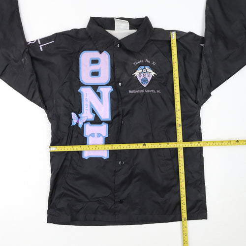 Augusta Sportswear Women's Black S Windbreaker Jacket with Letters and Pockets