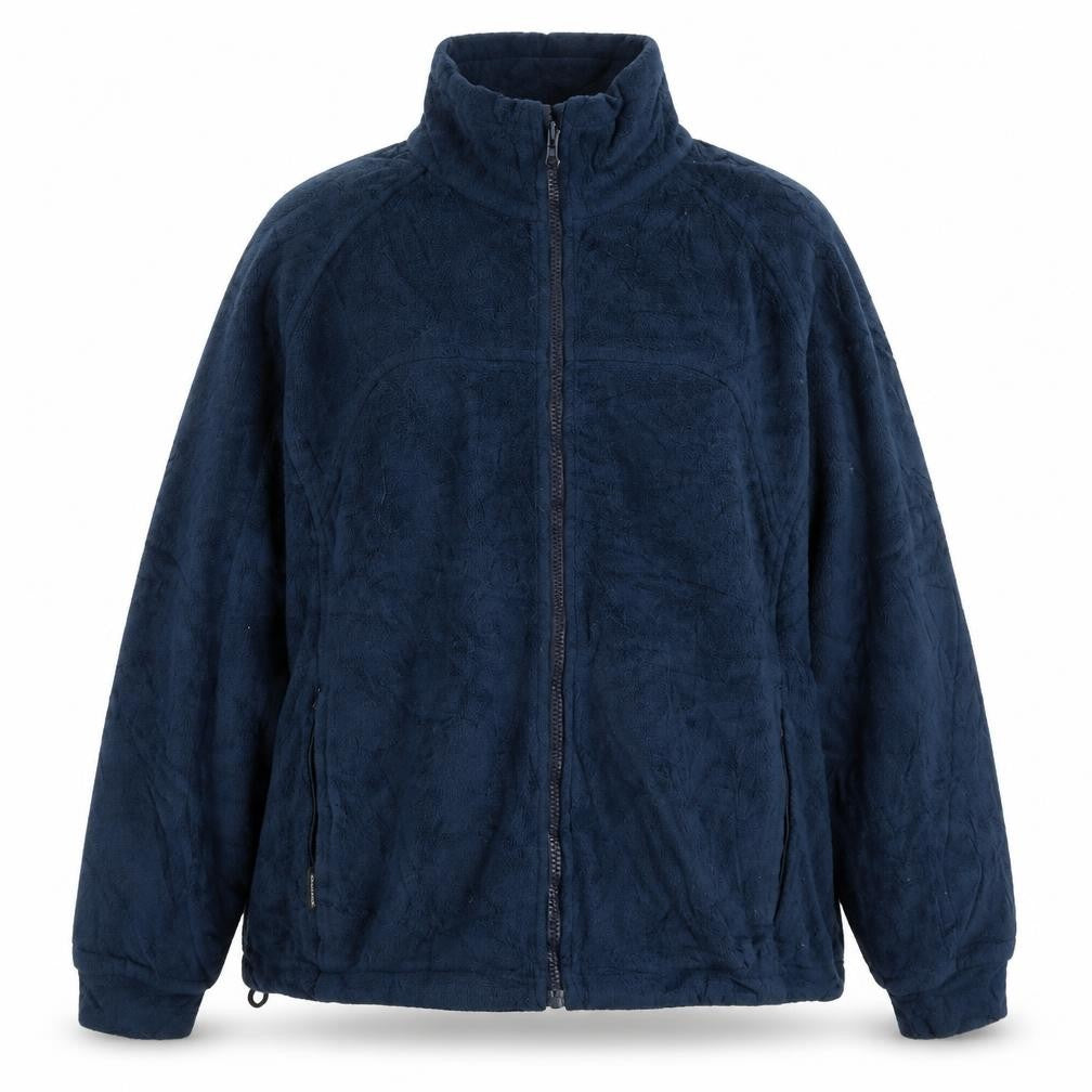 Front view of Columbia Women's Blue Fleece Interchange Jacket, size L