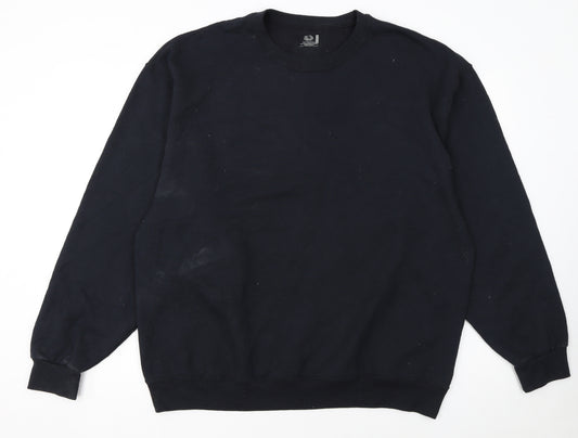 Fruit of the Loom Men's Black XL Crew Neck Pullover Sweatshirt