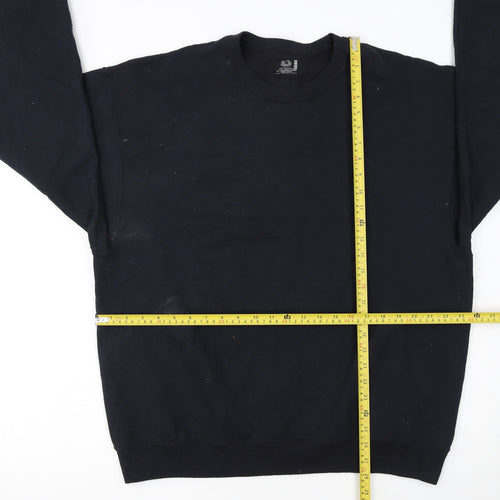 Fruit of the Loom Men's Black XL Crew Neck Pullover Sweatshirt